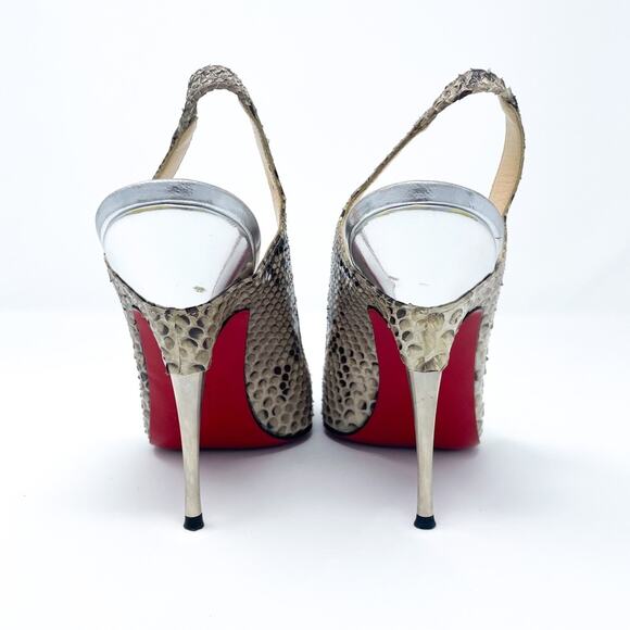 Christian Louboutin Twistochat Python Slingback 120 Heels EU 36.5 - Picture 6 of 7